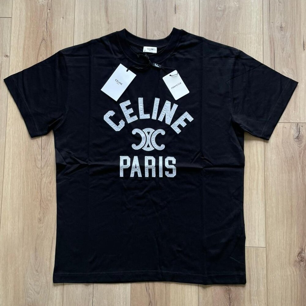 XXL Celine Men's Basic Cotton Black T-Shirt